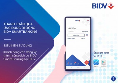 Hướng dẫn Phụ huynh thanh toán qua ứng dụng di động BIDV SMARTBANKING