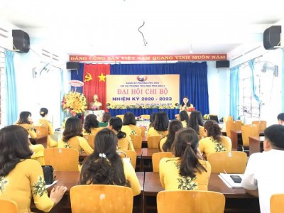 Đai hội Chi bộ trường Tiểu học Phú Hòa 3 lần thứ III - Nhiệm kỳ: 2020-2023