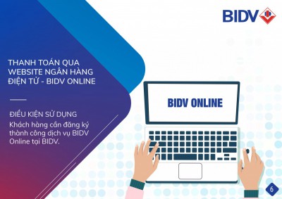 Hướng dẫn Phụ huynh thanh toán qua Website ngân hàng Điện tử - BIDV  ONLINE