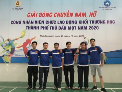 Giải bóng chuyền CNVC -Lao động khối trường học Thành phố Thủ Dầu Một năm 2020