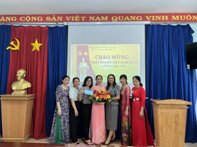 Trường Tiểu học Phú Hòa 3 mừng kỷ niệm 92 năm ngày Phụ nữ Việt Nam 20/10