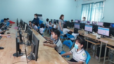 Trường Tiểu học Phú Hòa 3 tổ chức thi IOE cấp Thành phố năm học 2022-2023