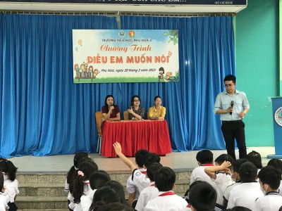 Buổi tọa đàm với học sinh Trường Tiểu học Phú Hòa 3 chương trình " Điều em muốn nói "