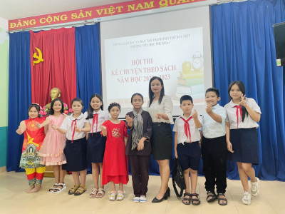 Trường Tiểu học Phú Hòa 3 tổ chức hội thi “Kể chuyện theo sách” năm học 2022-2023