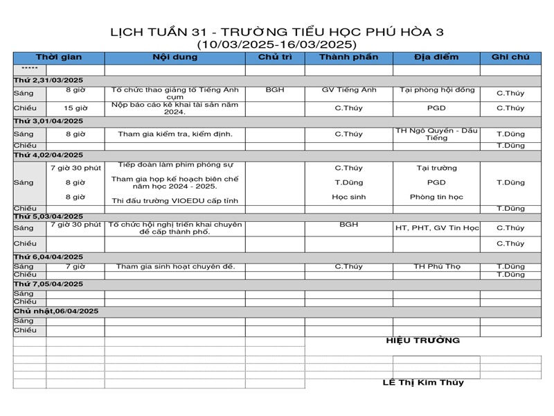 NĂM HỌC 2024 - 2025