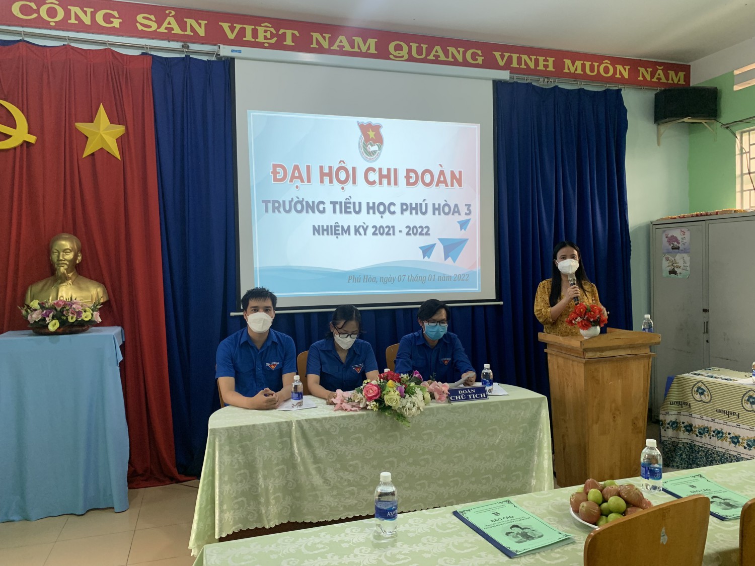 Đại hội Chi đoàn trường Tiểu học Phú Hòa 3 - Nhiệm kỳ năm học 2021 - 2022