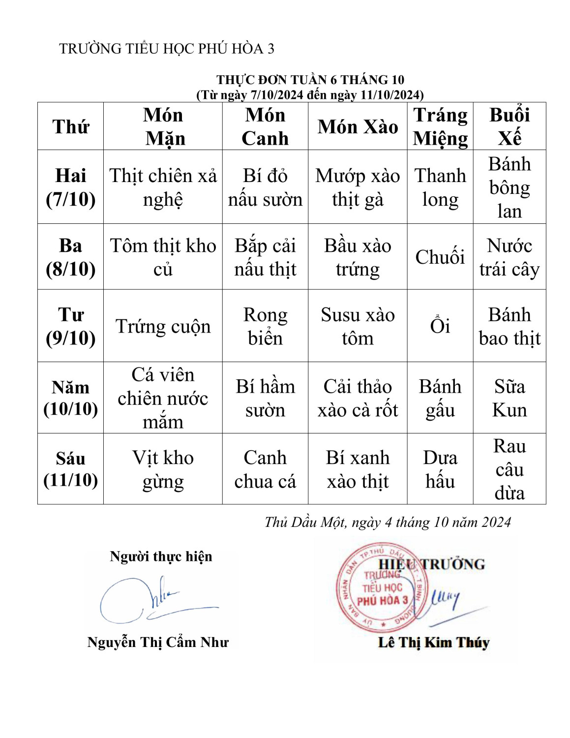 6 THUC DON TUAN 6 THÁNG 10 (7 10)