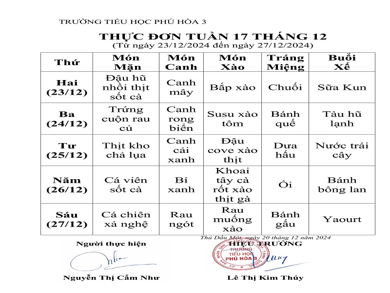 17 THUC DON TUAN 17 THANG 12